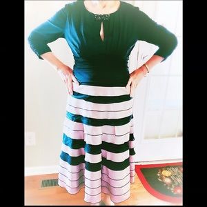 J.R. Nites Black & Lt Pink Flattering Evening Wear